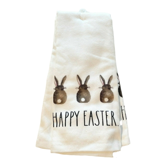 NWT - Rae Dunn “Happy Easter” Set of 2 Kitchen Towels - Picture 5 of 7